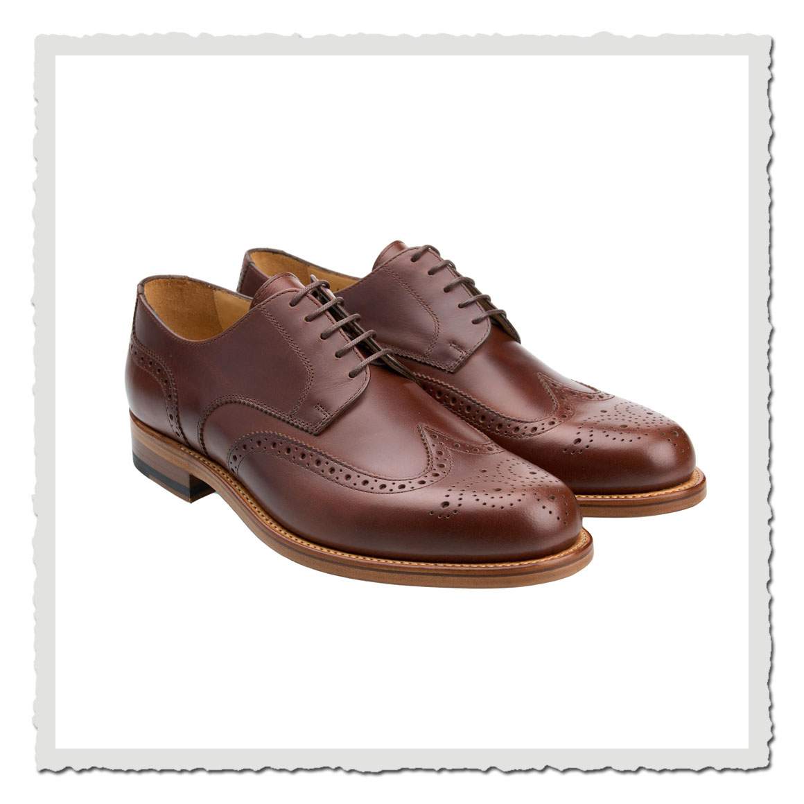 Pike Brothers 1938 Cricketeer Shoe brown – klassischer Brogue-Schuh aus feinem Leder